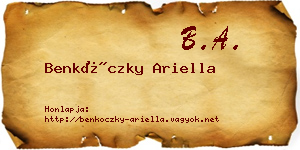 Benkóczky Ariella névjegykártya
